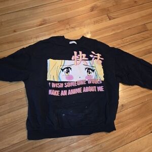 Bershka Black and Pink Sweater